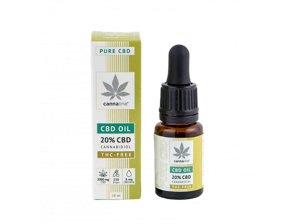 CANNALINE CBD Konopný olej BEZ THC 20%, 2000 mg, 10 ml