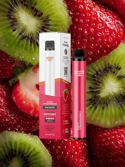Orange County CBD Vape Pen Kiwi & Strawberries, 250mg CBD + 250mg CBG, 3 ml