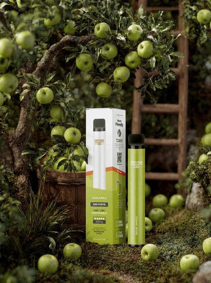Orange County CBD Vape Pen Sour Apple, 250mg CBD + 250mg CBG, 3 ml