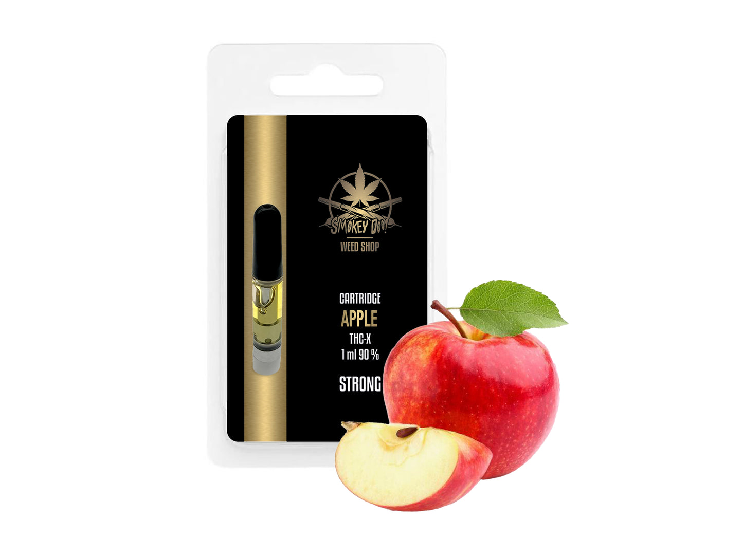 THC-X Cartridge 90% 1ml Green Apple