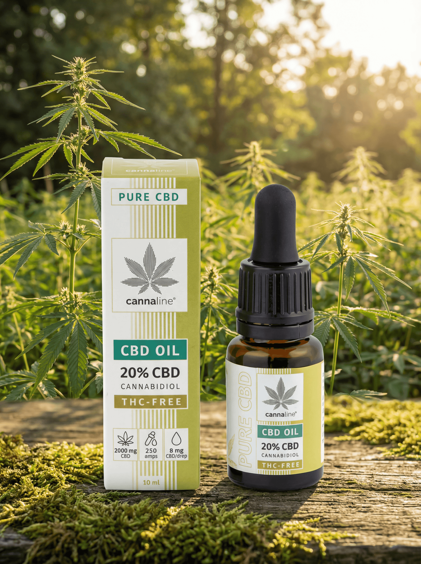 CANNALINE CBD Konopný olej BEZ THC 20%, 2000 mg, 10 ml