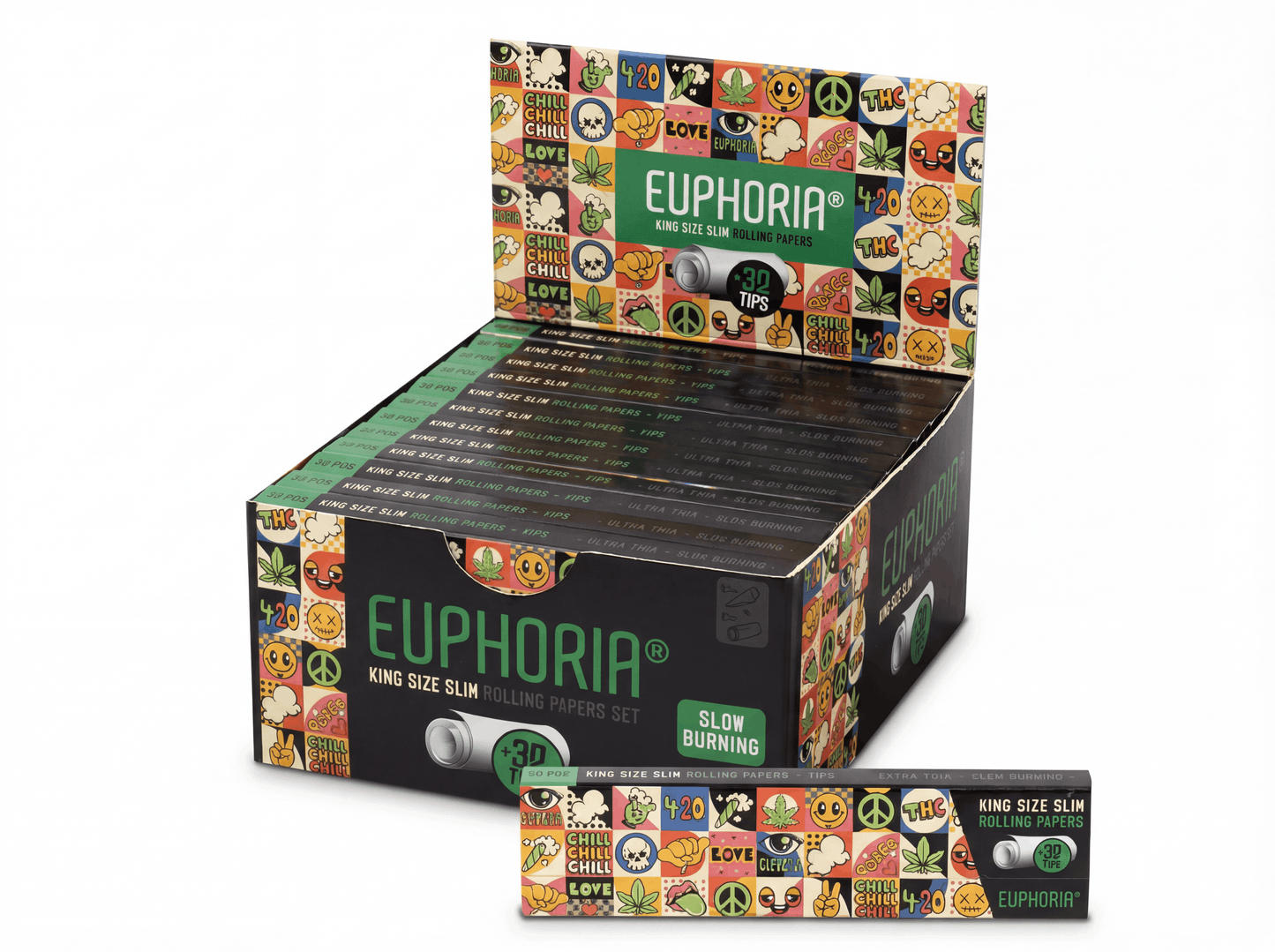 Euphoria balící papírky Kingsize Slim Groovy