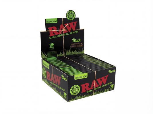Papírky RAW® Black Organic Hemp