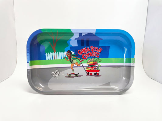 Best Buds Girl Scout Cookies Metal Rolling Tray Long