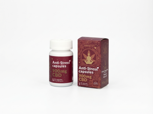 Cannaline CBD Anti-Stress Capsules - 900mg CBD, 30 x 30 mg