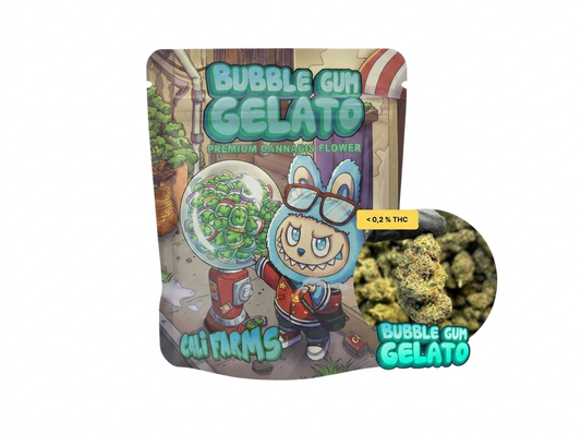 CaliFarms THC-X květy Bubble Gum Gelato