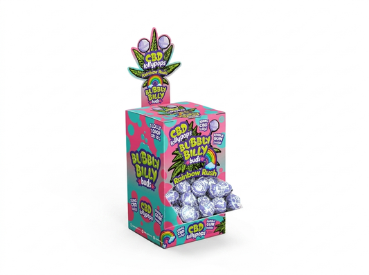 Bubbly Billy Buds CBD Rainbow Rush Lollipops