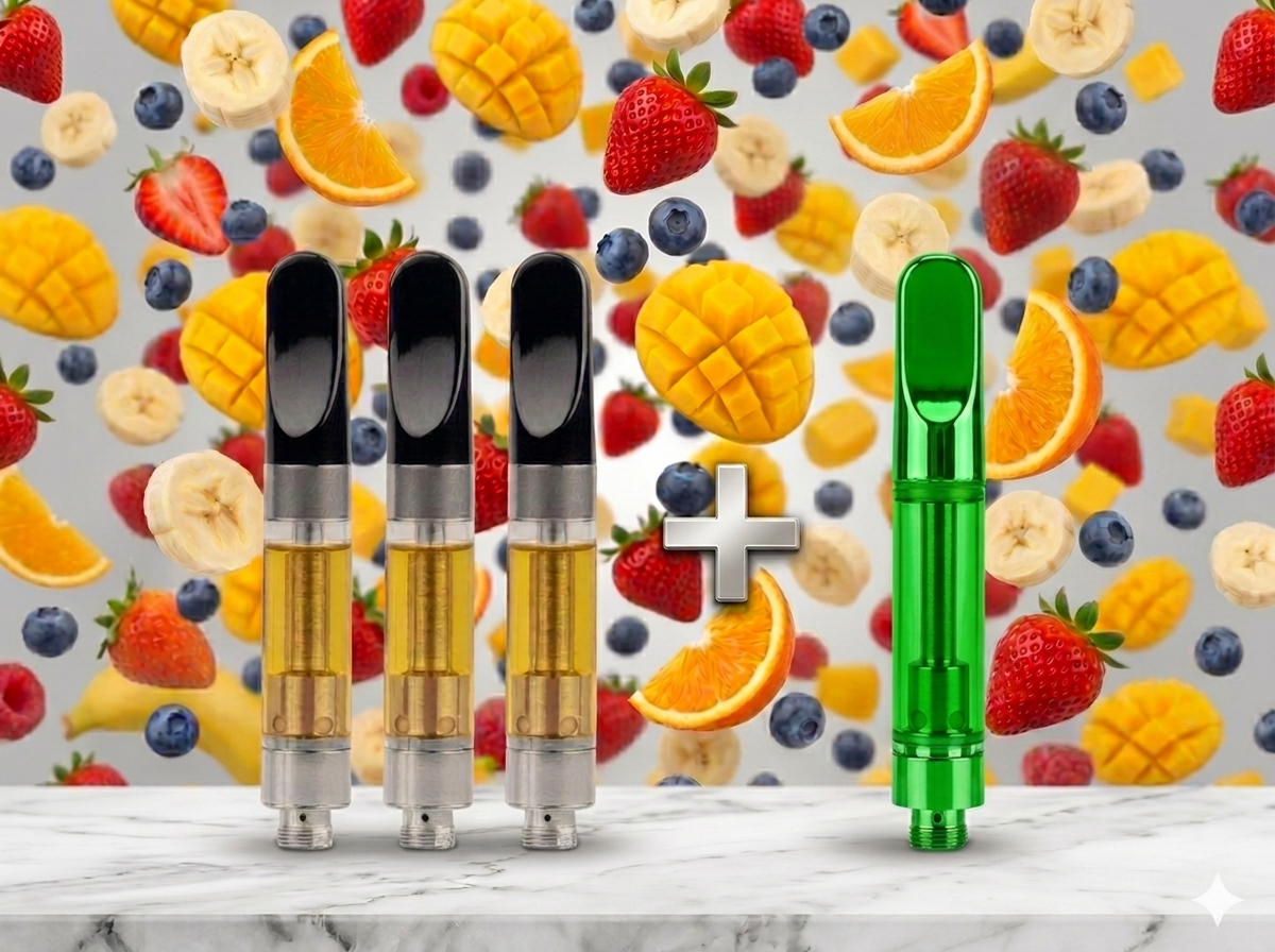 3+1 ZDARMA THC-X Cartridge (Vlastní MIX)